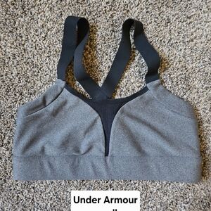 Under Armour Black and Gray Sports Bra